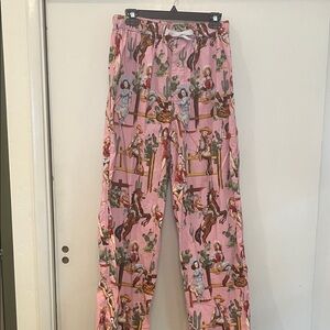 Original Cowboy Pajamas pants Pink Western-Themed size medium